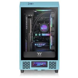 Thermaltake AC-067-OOCNAN-A1 - Kit Panel LCD Turquesa para Torre The Tower 200, 5V 14W, Fácil de Instalar