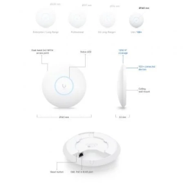 Ubiquiti Punto de Acceso WiFi6 1500 ft², 2x2 MIMO, 573.5 / 2402 Mbps, 3 / 5.4 dBi