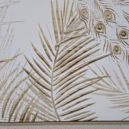 DKD Home Decor Cuadro Tropical Blanco Natural 100 x 5 x 100 cm (2 Unidades)