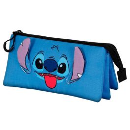 Disney Lilo y Stitch Estuche Portatodo Triple Azul con 3 Compartimentos y Material Ripstop Disney Lilo y Stitch Estuche Portatodo Triple Azul con 3 Compartimentos y Material Ripstop