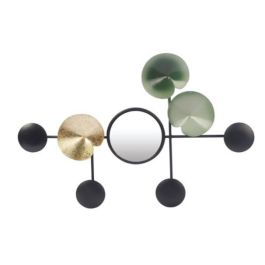 DKD Home Decor Decoración de Pared Oriental Nenúfar Metal Espejo Verde Menta Dorado 45x30x3 cm (2 Unidades) Colección Surimi Precio: 13.27854. SKU: B1JLC3JPVH