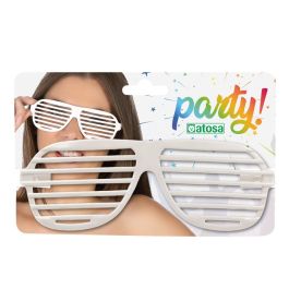 Gafas Rejilla Blanco Carnaval Adulto