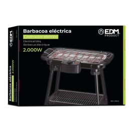 Edm Barbacoa Eléctrica de Pie 2000W 48x35x70cm con Parrilla Antirotura y Cocina sin Humo