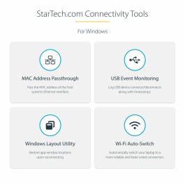 Hub USB Startech 154B-USBC-MULTIPORT Gris 100 W