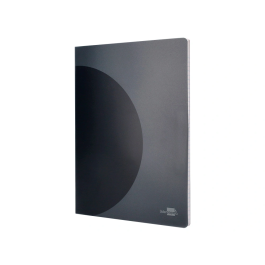 Liderpapel Libreta A5 48 Hojas 90gr Rayado Horizontal Tapa Plástico Negra