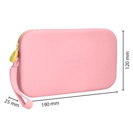 Estuche Portatodo Antartik Tropical Dive Silicona Soft Rectangular 190x120x25 mm Rosa Chicle