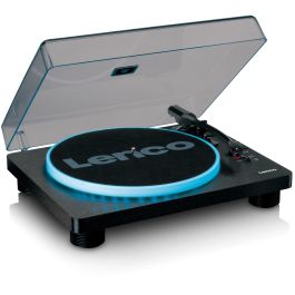 Lenco LS-50LED schwarz Tocadiscos de tracción por correa con reproducción MP3, Manual, Negro, Plástico, Madera, 33, 45, 78 RPM