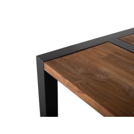 GINER Y COLOMER Mesa de Centro de Madera de Teca y Metal 120x90x46 cm