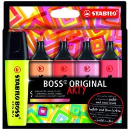 Stabilo Marcador Fluorescente Boss Original, Estuche 5 Unidades, Colores Cálidos, Tecnología Antisecado Precio: 5.50000055. SKU: B1BAQH2L7P