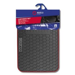 Sparco Alfombra F500 SPCF500RD Negro-Rojo Pvc 3 Piezas Universal