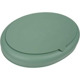 Thermobaby THE3023191595183 Plato con Ventosa de Silicona Verde Cactus Compartimentado y Antideslizante