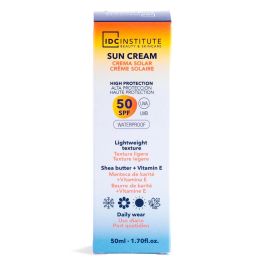 IDC INSTITUTE Crema Solar Facial Waterproof SPF50 50 ml – Protección Alta UVA/UVB Ligera Rápida Absorción