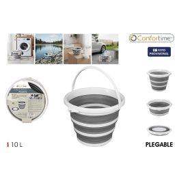 Confortime Cubo Plegable de Plástico 10 Litros 33x33x24.5 cm (12 Unidades) Precio: 43.49999973. SKU: B1742JRSPN