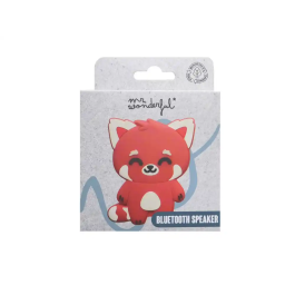 Wondee Altavoz Bluetooth Panda Rojo Inalámbrico con Micrófono Manos Libres y Jack 3,5mm, Regalo Original para Mujeres y Niñas
