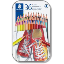 Staedtler Lápices de Colores, 36 Unidades Surtidas, Caja Metálica Hexagonal de Madera, Fácil de Afilar Precio: 7.49999987. SKU: B1EA8N6KEY