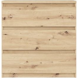 CHLK23D78 Cómoda CHELSEA 3 cajones - 77,2 cm - Decoración artesanal en roble
