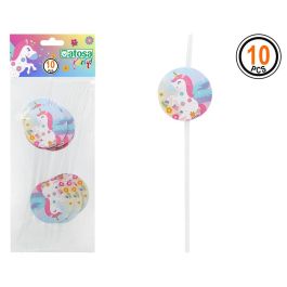 Set de 10 Pajillas Unicornio Multicolor 10 cm con Decoración Precio: 0.69000008. SKU: S1131017