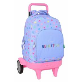 Benetton Mochila Escolar con Ruedas Grande Compacta Extensible Evolutiva Lila 33x45x22cm para Niños +3 años Precio: 55.94999949. SKU: B123MZ8MXX