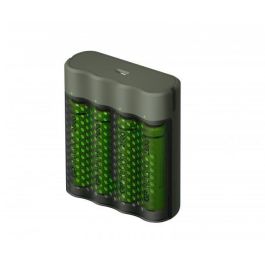 GP M451 Cargador Rápido de Pilas AA/AAA, incluye 4 Pilas Recargables NiMH AA 2600mAh, Negro/Verde, con Organizador Precio: 49.9900005. SKU: B19FEGY4AT