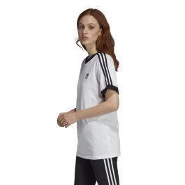 Camiseta de Manga Corta Mujer Adidas 3 Stripes Blanco
