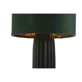 DKD Home Decor Lámpara Sobremesa Verde Negro Aluminio Terciopelo 26 x 26 x 37 cm