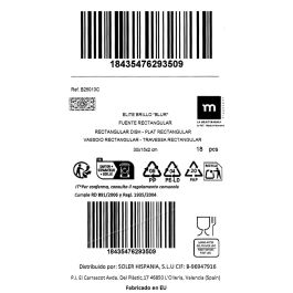 Fuente Rectangular 30x15 cm Blur Elite - Inde (18 Unidades) Fuente Rectangular 30x15 cm Blur Elite - Inde (18 Unidades)