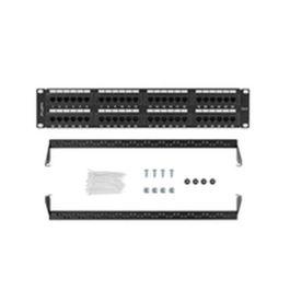 Lanberg Patch Panel 48 Puertos RJ-45 Cat.6 2U 19" Rack No Apantallado Negro Fijación IDC/LSA
