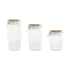 Bote Hermetico Basicos DKD Home Decor Transparente Natural 13.5 x 27 x 13.5 cm Set de 3 Precio: 25.5899996. SKU: B16YBMAQ5E