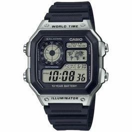 Casio Reloj con Iluminación LED, Hora Mundial, Cronómetro 1/100s, 5 Alarmas Diarias y Calendario Automático, Estuche Resina Precio: 33.68999975. SKU: S0449580