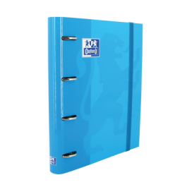Oxford Europeanbinder Classic Carpeta de Anillas 4x35mm A4+ Recambio 100 Hojas con Goma Elástica y Lomo Ergonómico