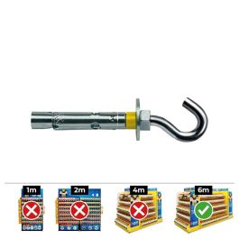 Celo Din dg Anclaje de gancho zincado Ø10 x 60 mm Caja 50 uds Acero Hormigón Ladrillo Precio: 34.50000037. SKU: S7909197