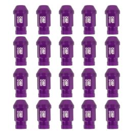 Omp OMPS09941411 Juego de 20 Tuercas de Aluminio M14x1.25 Llave 19 Largo 40mm Morado