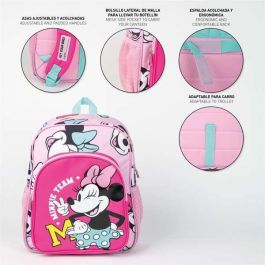 Mochila Escolar Minnie Mouse Fucsia 31 x 12 x 38 cm