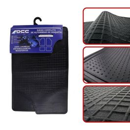 OCC DESIGN Alfombra Universal Goma OCCALUNI5 Set 4 Piezas Antideslizante Premium Resistente Fácil Limpieza Interior Coche