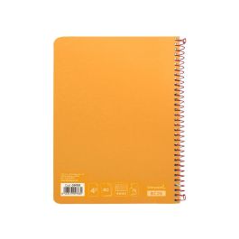 Cuaderno Espiral Liderpapel Cuarto Witty Tapa Dura 80H 75 gr Cuadro 4 mm Con Margen Color Naranja 5 unidades