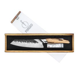 Forged COS1699273941362 Cuchillo Santoku Forjado Acero VG10 Mango Madera Raíz 18 cm