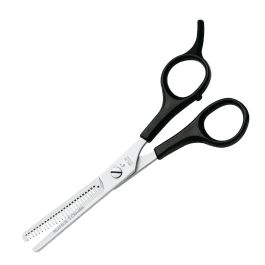 Tres Claveles Tijera de Peluquería de Esculpir 6" Negra Acero Inoxidable 28 Dientes Filo Microdentado con Apoyadedos Tres Claveles Tijera de Peluquería de Esculpir 6" Negra Acero Inoxidable 28 Dientes Filo Microdentado con Apoyadedos Precio: 12.98999977. SKU: S6100902