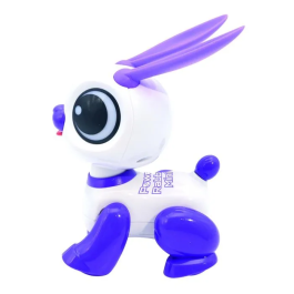 Lexibook AAABS07538 Power Rabbit Mini - Conejo Robot con Efectos de Luz y Sonido, Control de Aplausos, Repetición