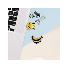 Wondee Memoria USB 32GB Abeja Llavero con Adaptador USB C Compatible Windows macOS Linux