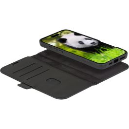 dbramante 1928 LYNGE MAGSAFE - Funda Folio de Cuero Negra Compatible con iPhone 16 Pro Max y MagSafe con 3 Bolsillos para Tarjetas