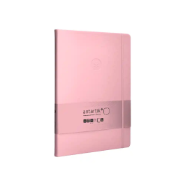 Antartik Cuaderno A4 Tapa Dura, 100 Hojas Lisas, Rosa Pastel, Gomilla, Marca Antartik Notes