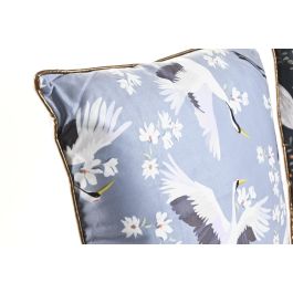DKD Home Decor Cojín Oriental Verde Azul 45x45x10 cm Poliéster con Diseño Garza Pack de 4 Unidades, Lavado a Máquina Frío, Cremallera Oculta DKD Home Decor Cojín Oriental Verde Azul 45x45x10 cm Poliéster con Diseño Garza Pack de 4 Unidades, Lavado a Máquina Frío, Cremallera Oculta