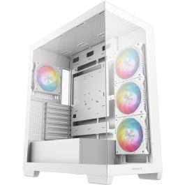 Deepcool CG580 4F WH - Caja Torre PC Gaming, ATX, Cristal Templado, 4 Ventiladores ARGB, USB-C, Blanco