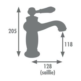 ROUSSEAU Mezclador monomando de lavabo MARPLE cromo ROUSSEAU Mezclador monomando de lavabo MARPLE cromo