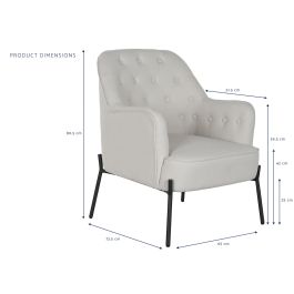 DKD Home Decor Sillón Beige y Negro 73 x 79.5 x 65 cm Poliester Metal