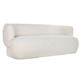 DKD Home Decor Sofá Moderno Poliéster Blanco 193x80x73 cm Altura Asiento 50 cm