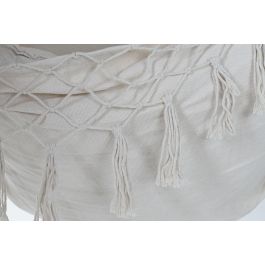 DKD Home Decor Silla Colgante Crudo para Terraza y Jardín, Algodón y Pino, 90x90x135 cm, con Cojín, soporta 100 kg