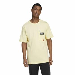 Camiseta de Manga Corta Hombre Adidas Remoji Pocket Graphic Amarillo Dorado