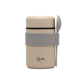 Termo Papillero De Acero Inoxidable 500 mL Con Cuchara Beige Termo Papillero De Acero Inoxidable 500 mL Con Cuchara Beige