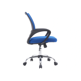 Q-connect Silla Siena Oficina Malla Base Metálica Color Negro/Azul Ajustable Premium